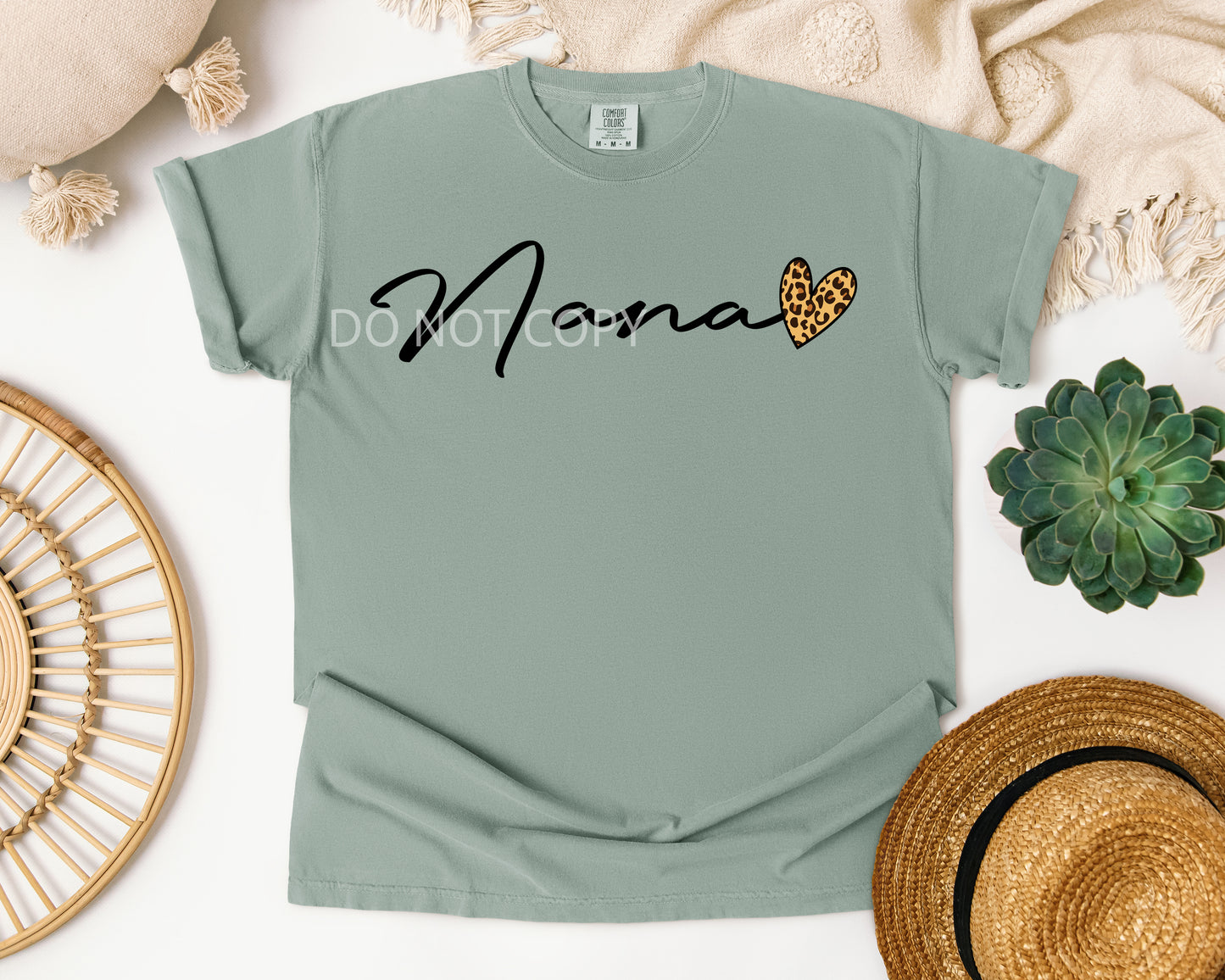 Grandma Names (All Names Available) Leopard Heart Graphic Tee