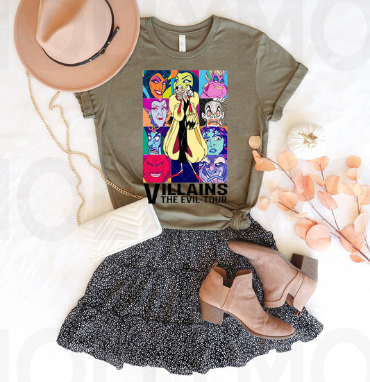 Cruella De Vil Villains the Evil Tour Graphic Tee