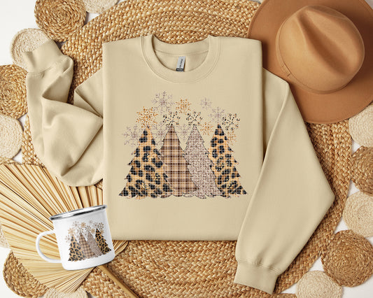 Gold and Leopard Trees Graphic Tee