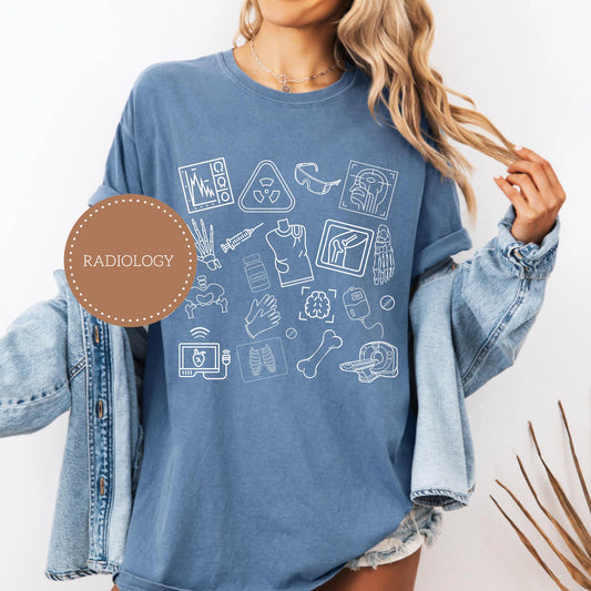 Radiology Doodle Icons Graphic Tee