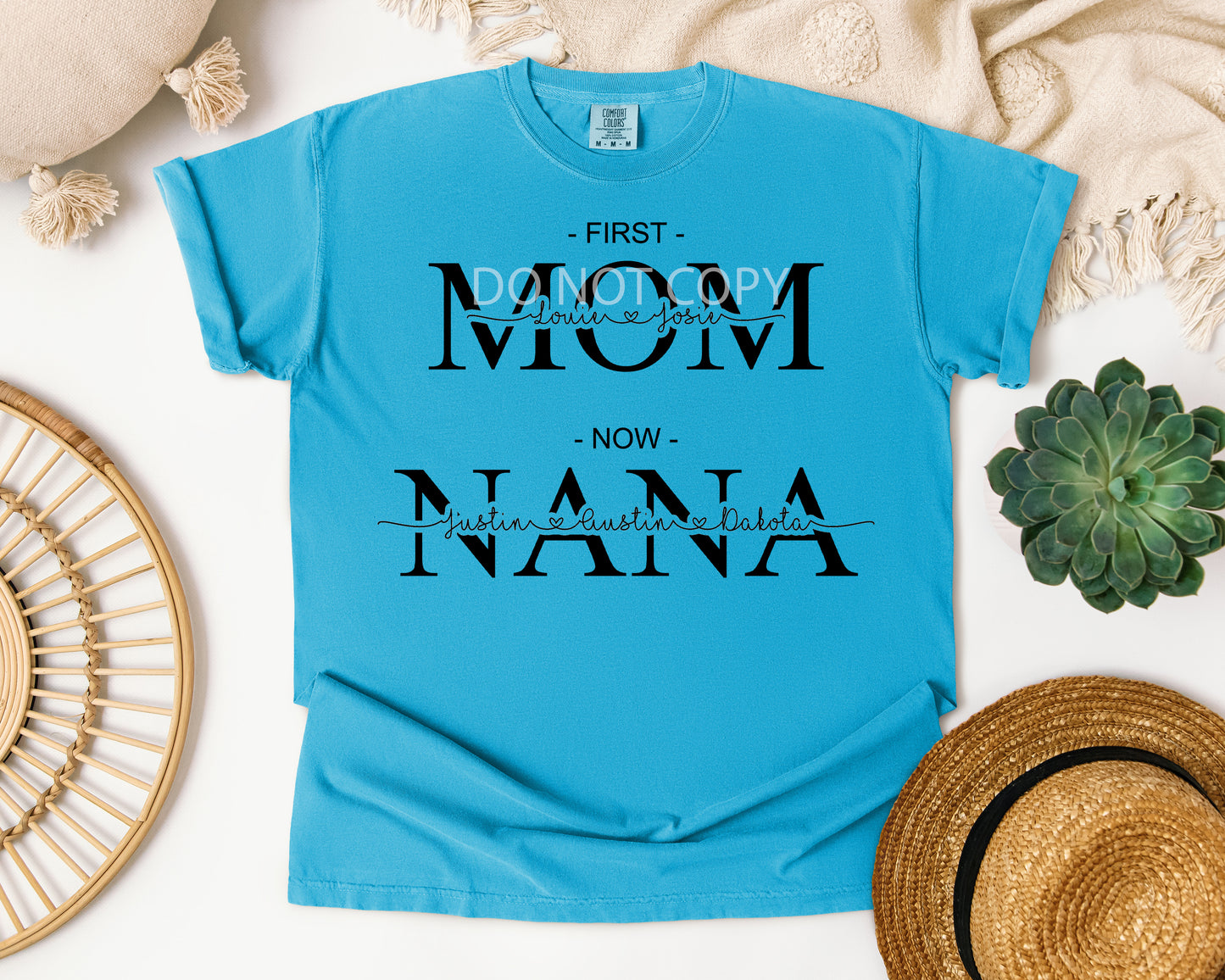 Personalized Mom Then Grandma Graphic Tee