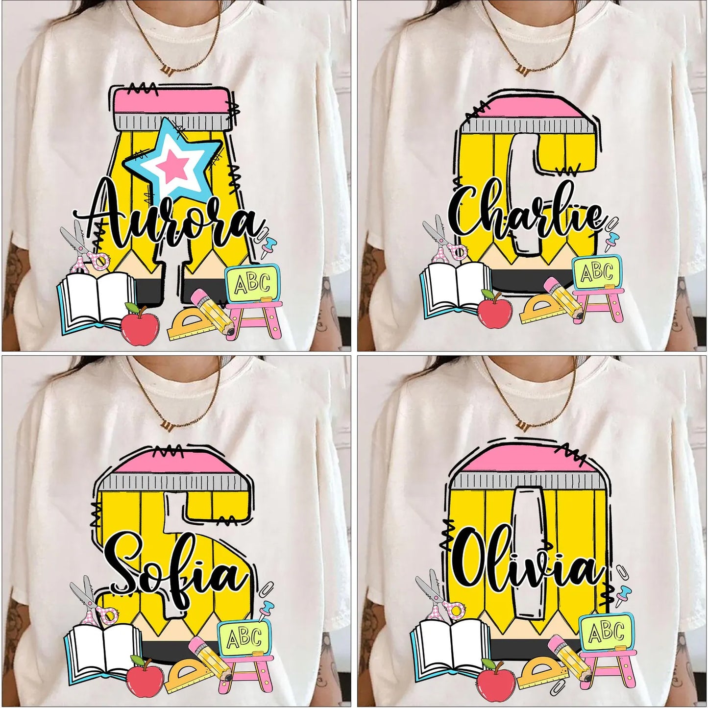 Back to School Letter Graphic Tee