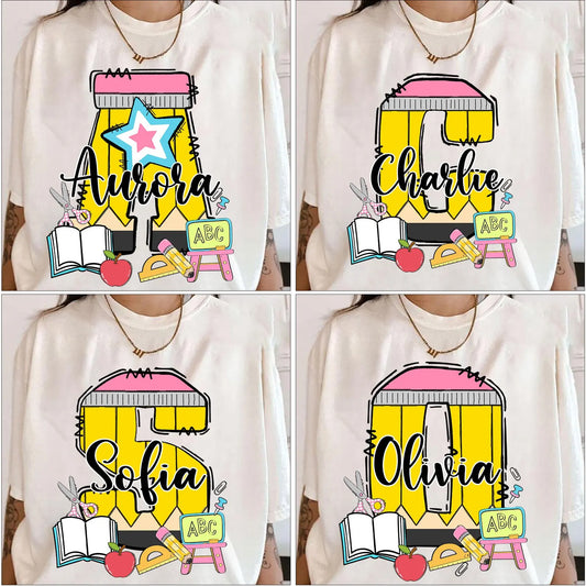 Back to School Letter Graphic Tee