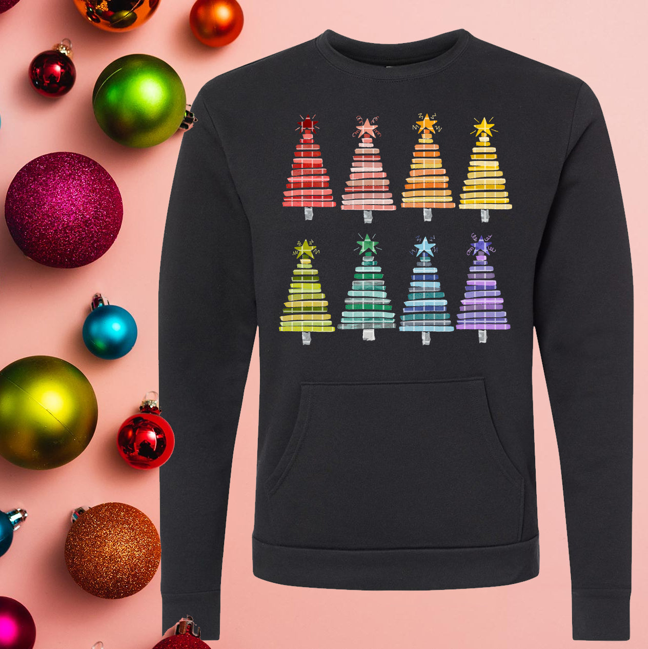 Stacked Christmas Trees Graphic Tee