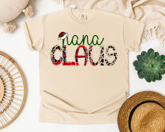 Customized Grandma/Nana Claus Graphic Tee