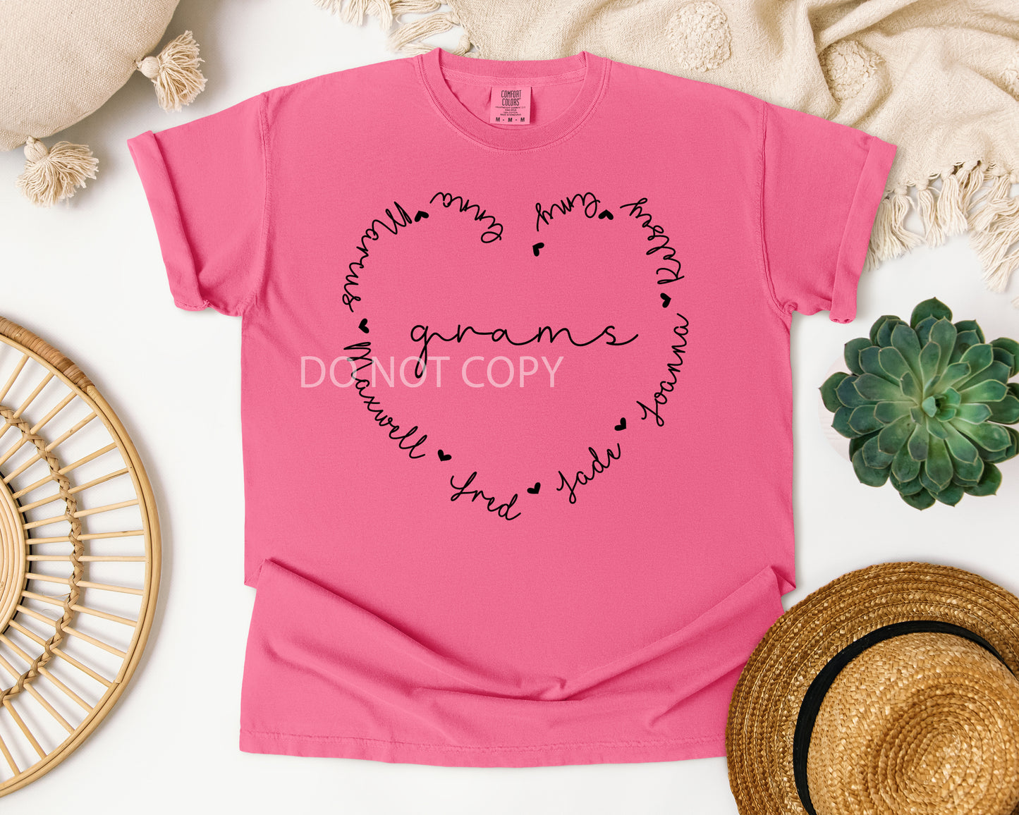 Grams Heart Customized Graphic Tee