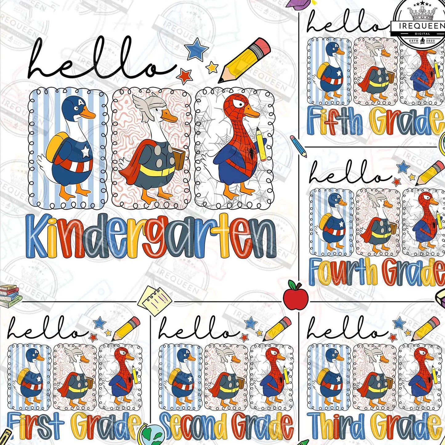 Back to School Hero Ducks Graphic Tee