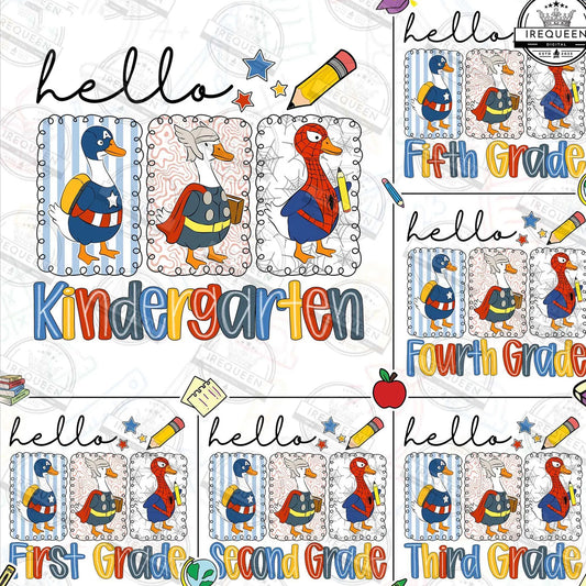 Back to School Hero Ducks Graphic Tee