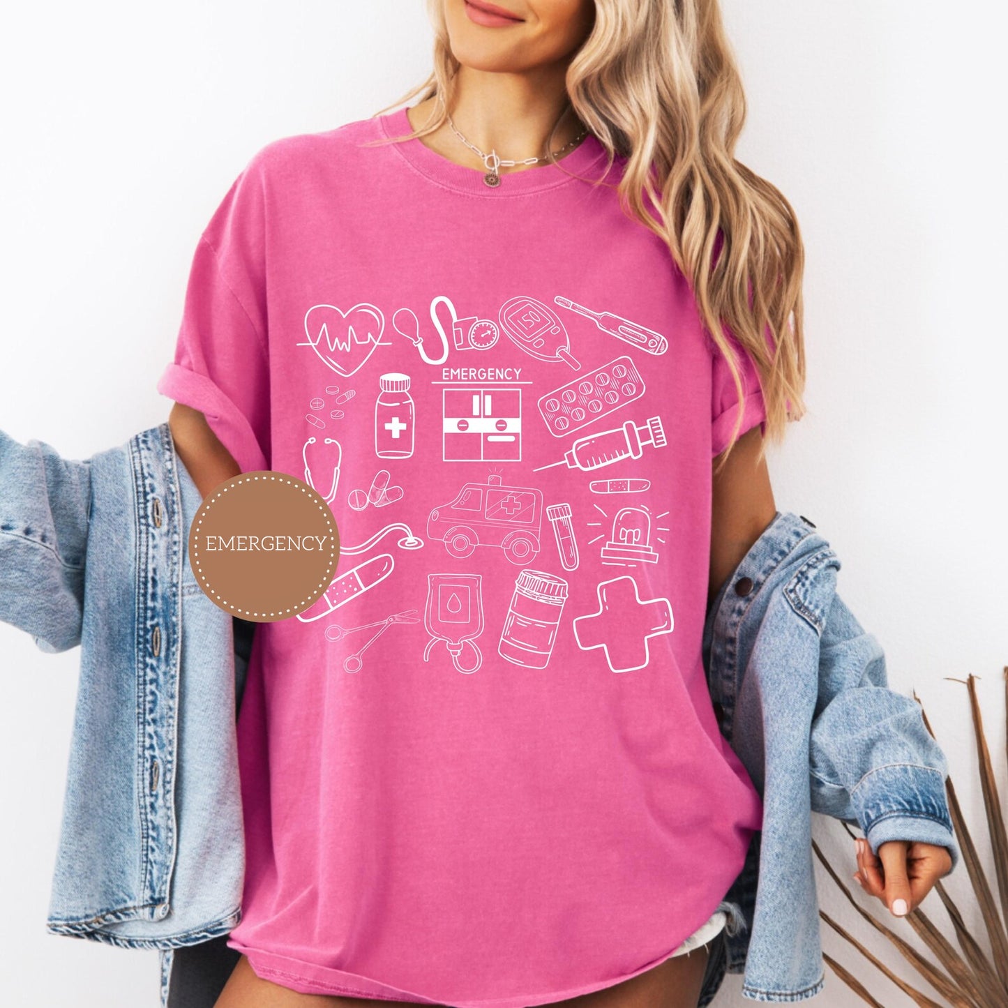 Emergency Doodle Icons Graphic Tee