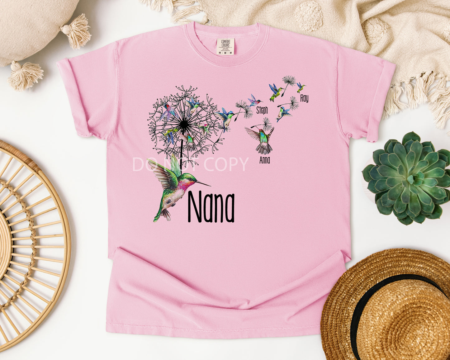 Hummingbird Dandelion Customized Graphic Tee