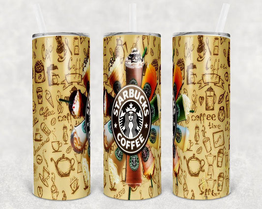Coffee 20 Oz Skinny Tumbler