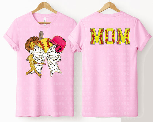 Softball Collage with Name Graphic Tee