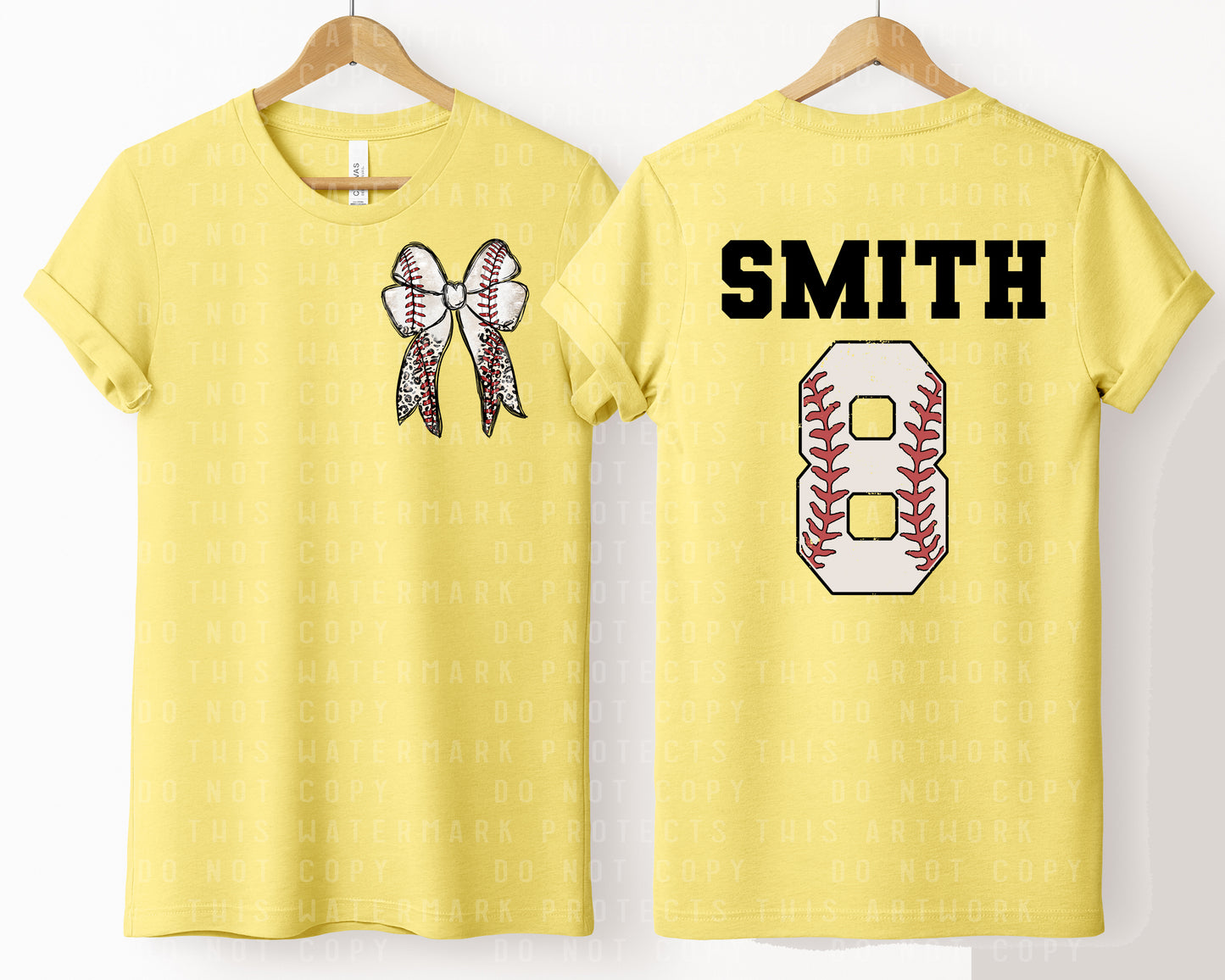 Baseball Bow with Name and Number Graphic Tee