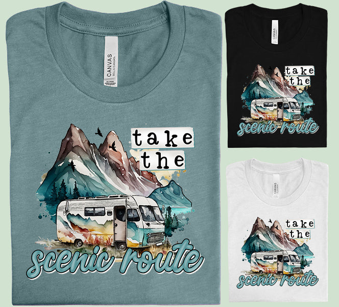 Take the Scenic Route Graphic Tee