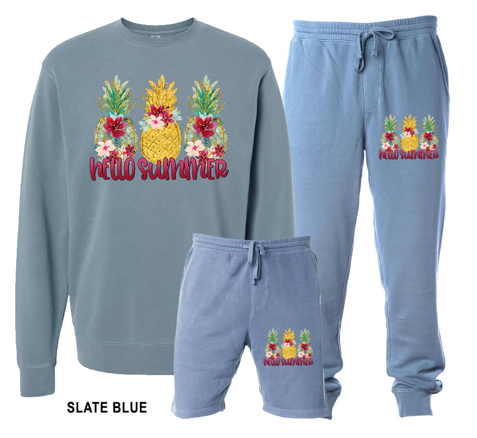 Hello Summer Jogger / Shorts Sweatshirt - Available Separately