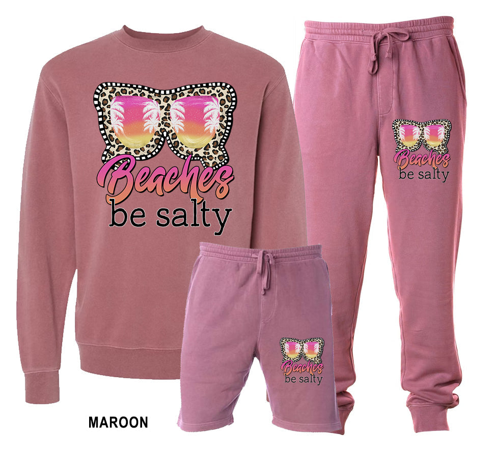 Beaches Be Salty Jogger / Shorts Sweatshirt - Available Separately