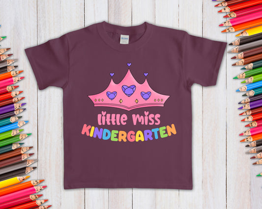 Little Miss School Grade (Customize Pre-K, K, 1-5) Graphic Tee