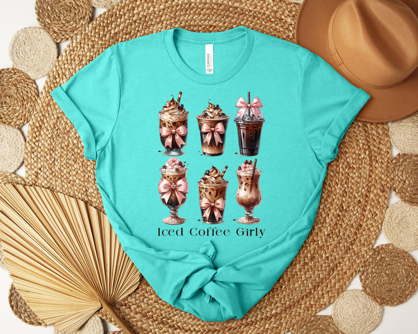Iced Coffee Girly Graphic Tee