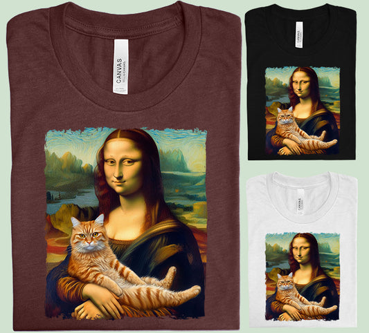 Mona Lisa Cat Graphic Tee