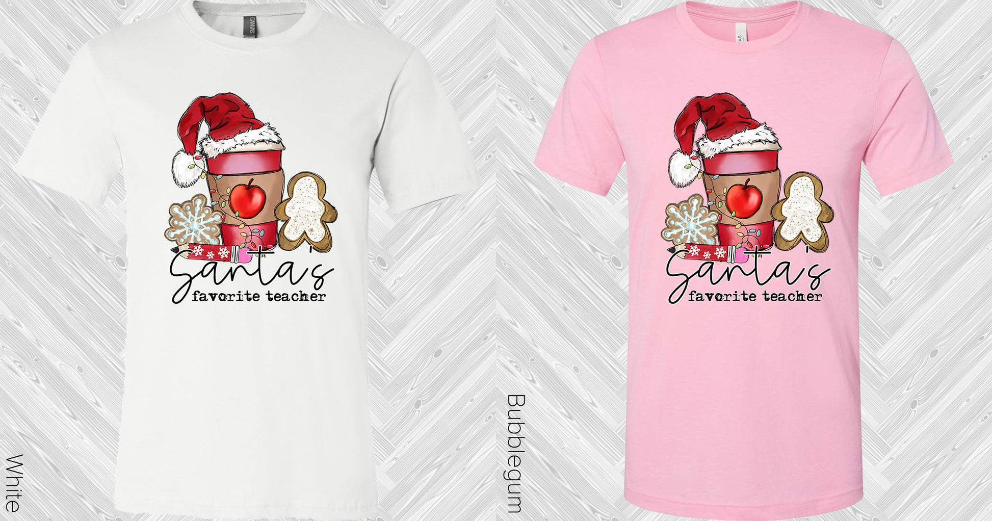 Santas Favorite Teacher Graphic Tee Graphic Tee