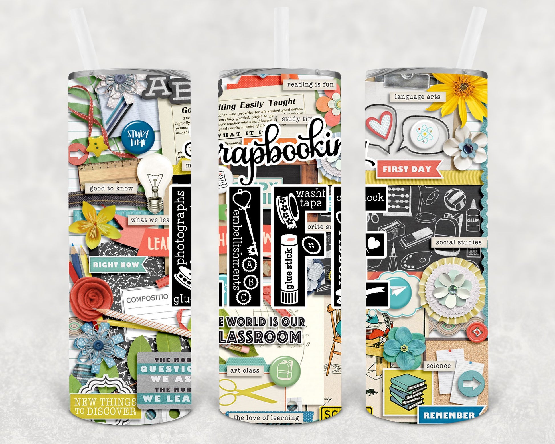 Scrapbooking Life 20 Oz Skinny Tumbler
