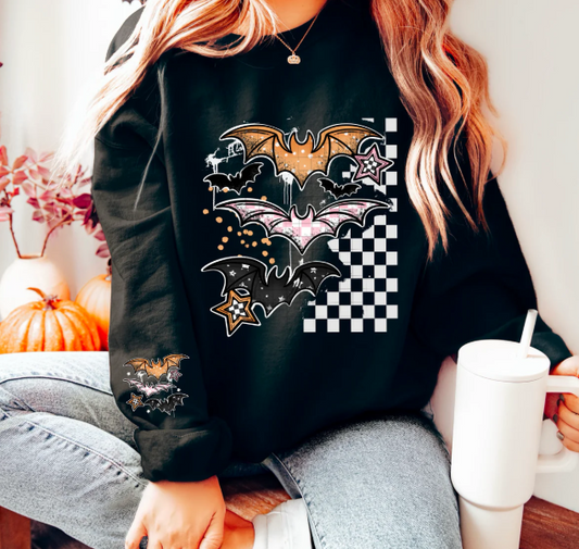 Checkered Bats Graphic Tee