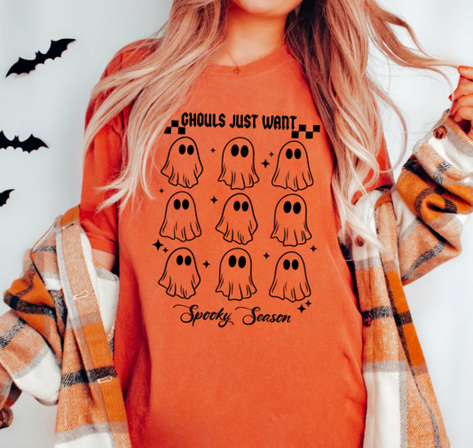 Ghouls Just Want Spooky Season Graphic Tee