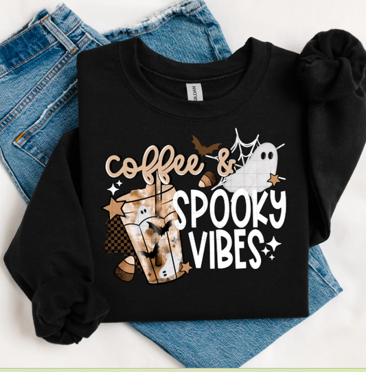 Coffee & Spooky Vibes Graphic Tee