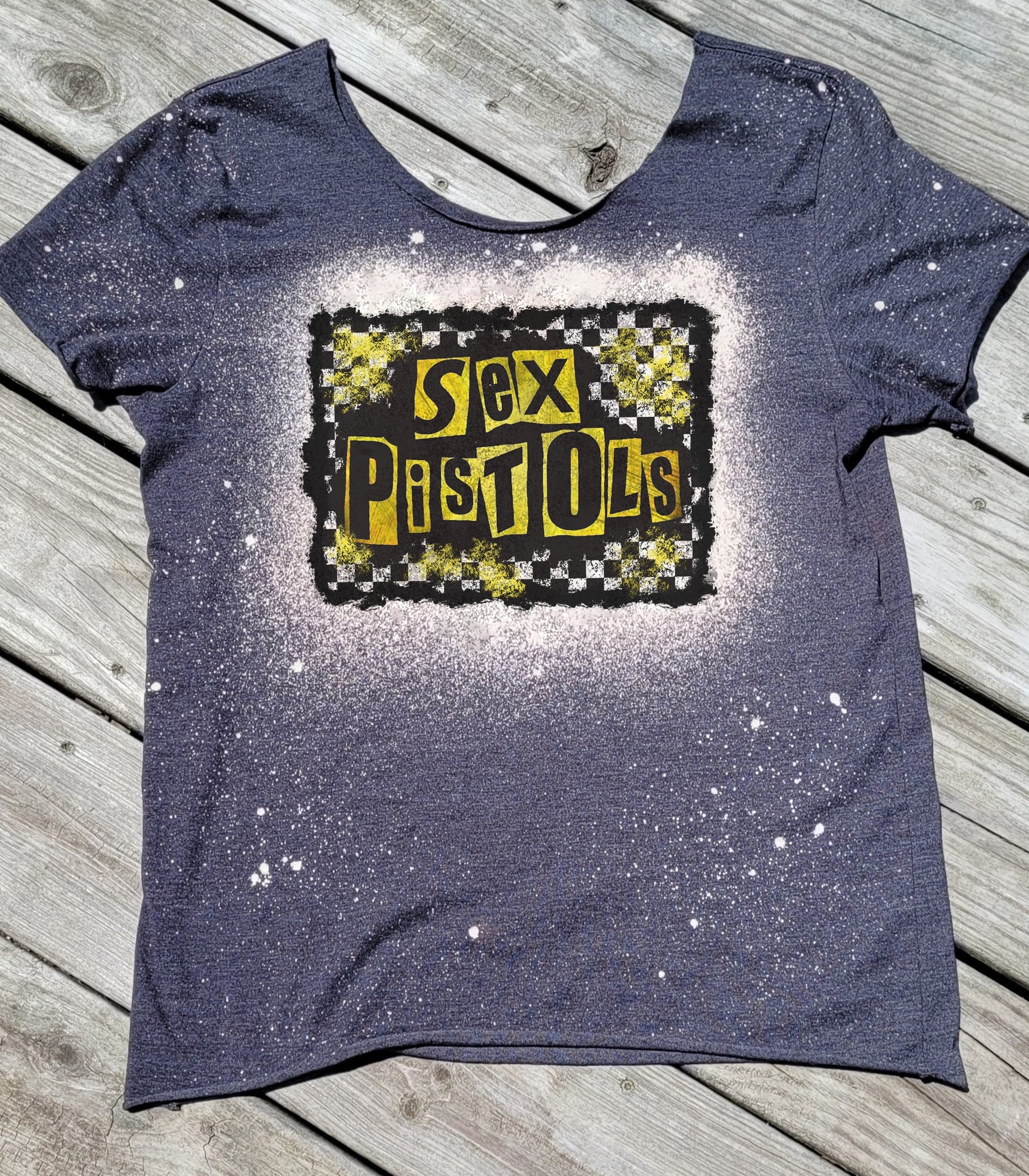 Sex Pistols Bleached Off-Shoulder Graphic Tee Graphic Tee