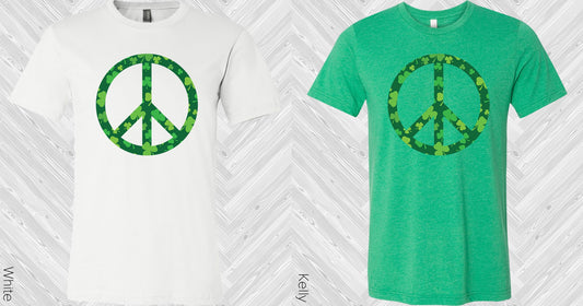 Shamrock Peace Sign Graphic Tee Graphic Tee