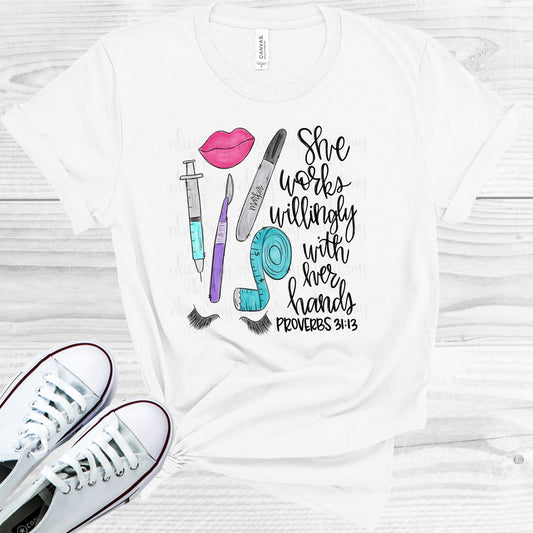 She Works Willingly With Her Hands - Plastic Surgeon Graphic Tee Graphic Tee