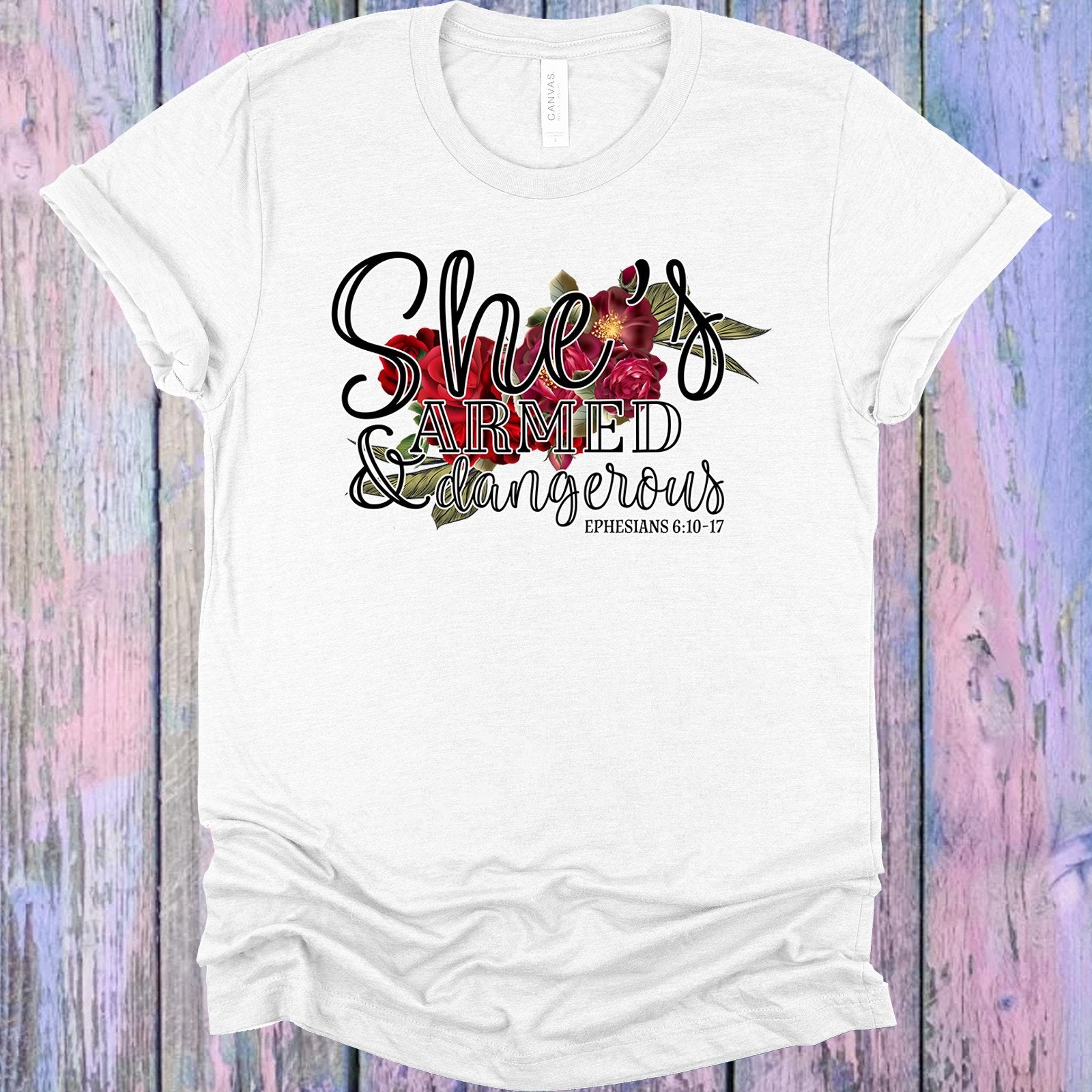 Shes Armed And Dangerous Graphic Tee Graphic Tee