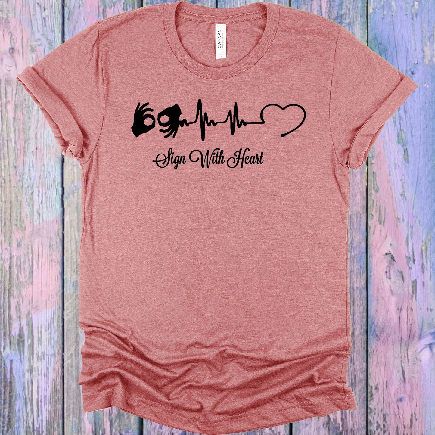 Sign With Heart Graphic Tee Graphic Tee