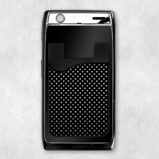 Silver Dots Card Caddy Phone Wallet