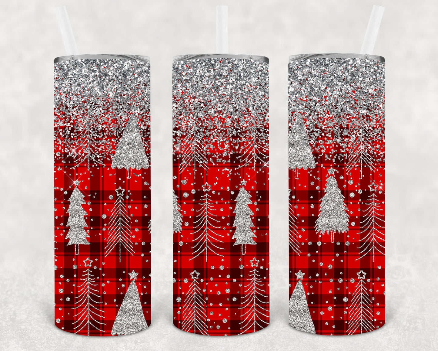 Silver Trees 20 Oz Skinny Tumbler