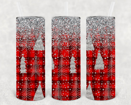 Silver Trees 20 Oz Skinny Tumbler