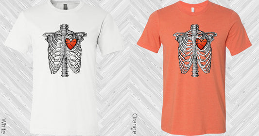 Skeleton Basketball Heart Graphic Tee Graphic Tee