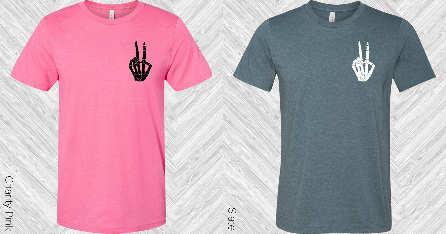 Skeleton Peace Pocket Graphic Tee Graphic Tee