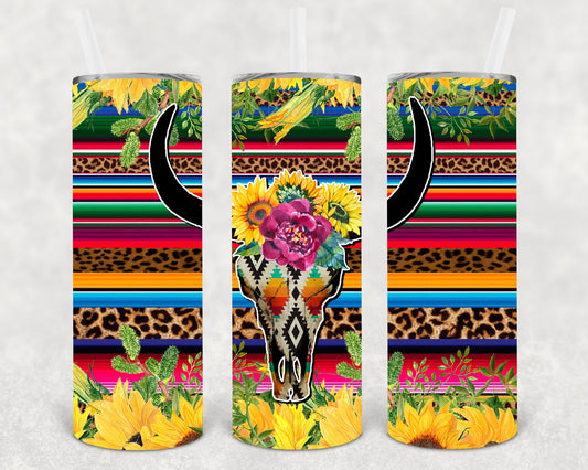 Skull 20 Oz Skinny Tumbler