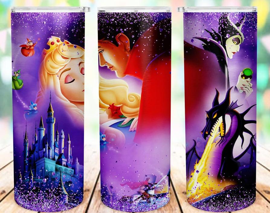 Sleeping Beauty 20 Oz Skinny Tumbler