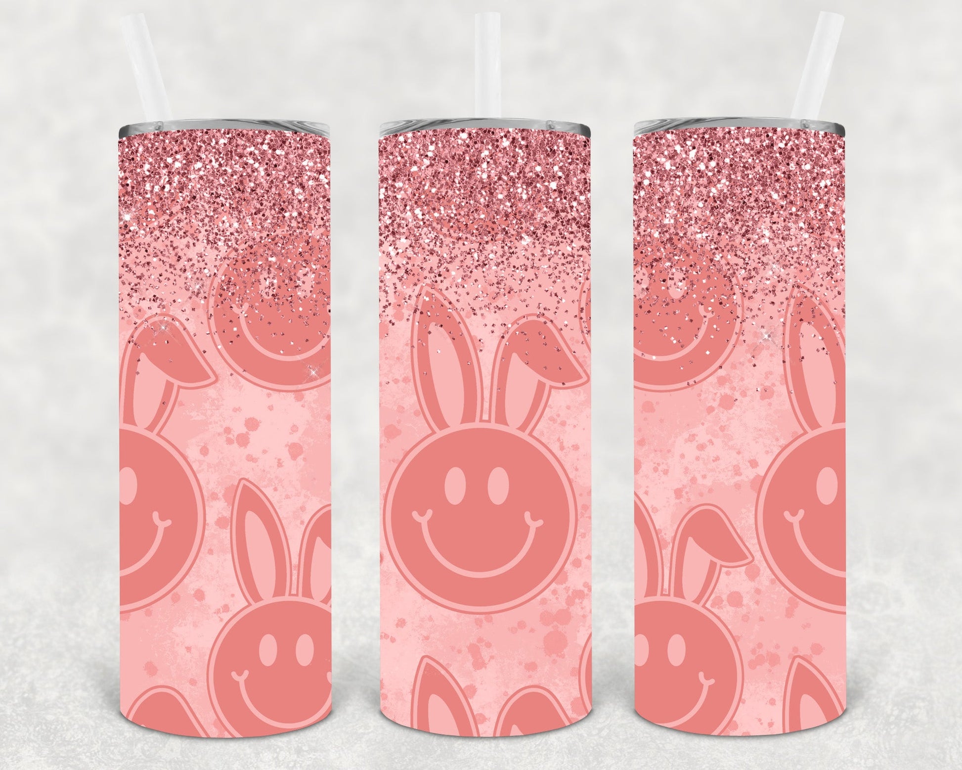 Smiley Bunny 20 Oz Skinny Tumbler