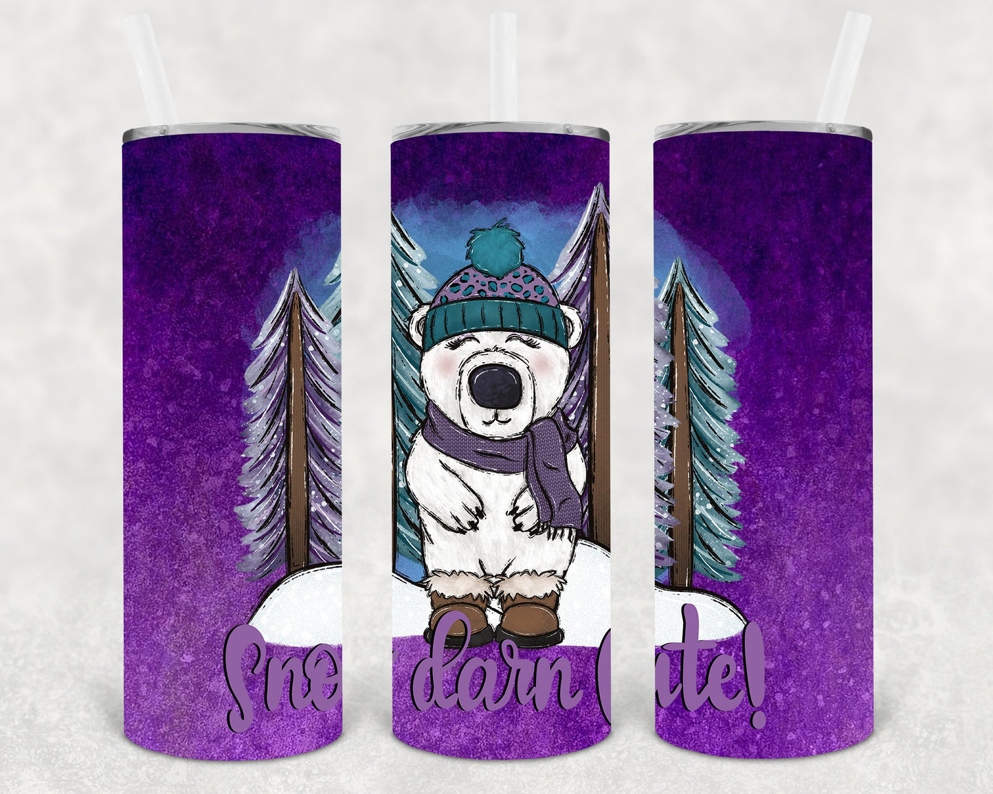 Snow Darn Cute 20 Oz Skinny Tumbler