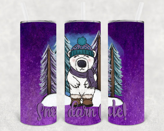 Snow Darn Cute 20 Oz Skinny Tumbler
