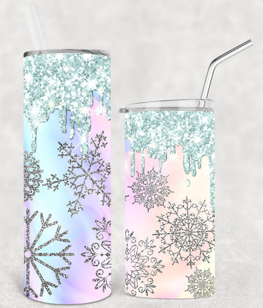 Snowflake 20 Oz Skinny Tumbler