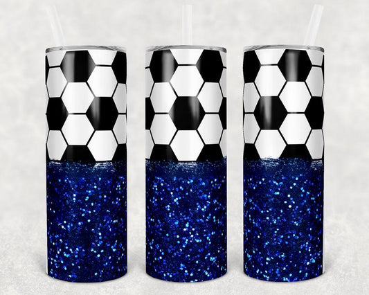 Soccer 20 Oz Skinny Tumbler