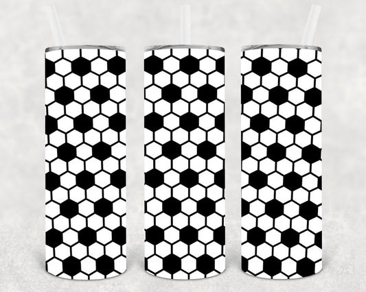 Soccer Ball 20 Oz Skinny Tumbler