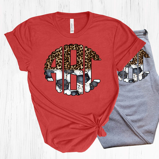 Soccer Leopard Monogram Graphic Tee Graphic Tee