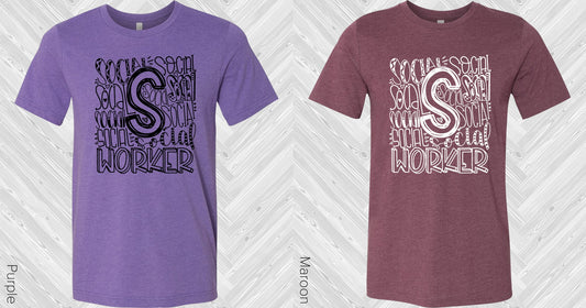 Social Worker Subway Art Graphic Tee Graphic Tee