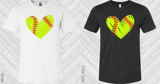 Softball Heart Graphic Tee Graphic Tee