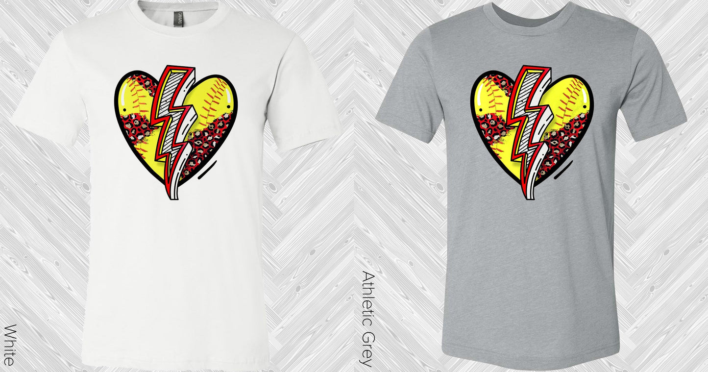 Softball Heart Graphic Tee Graphic Tee
